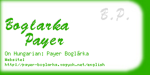 boglarka payer business card
