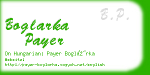 boglarka payer business card